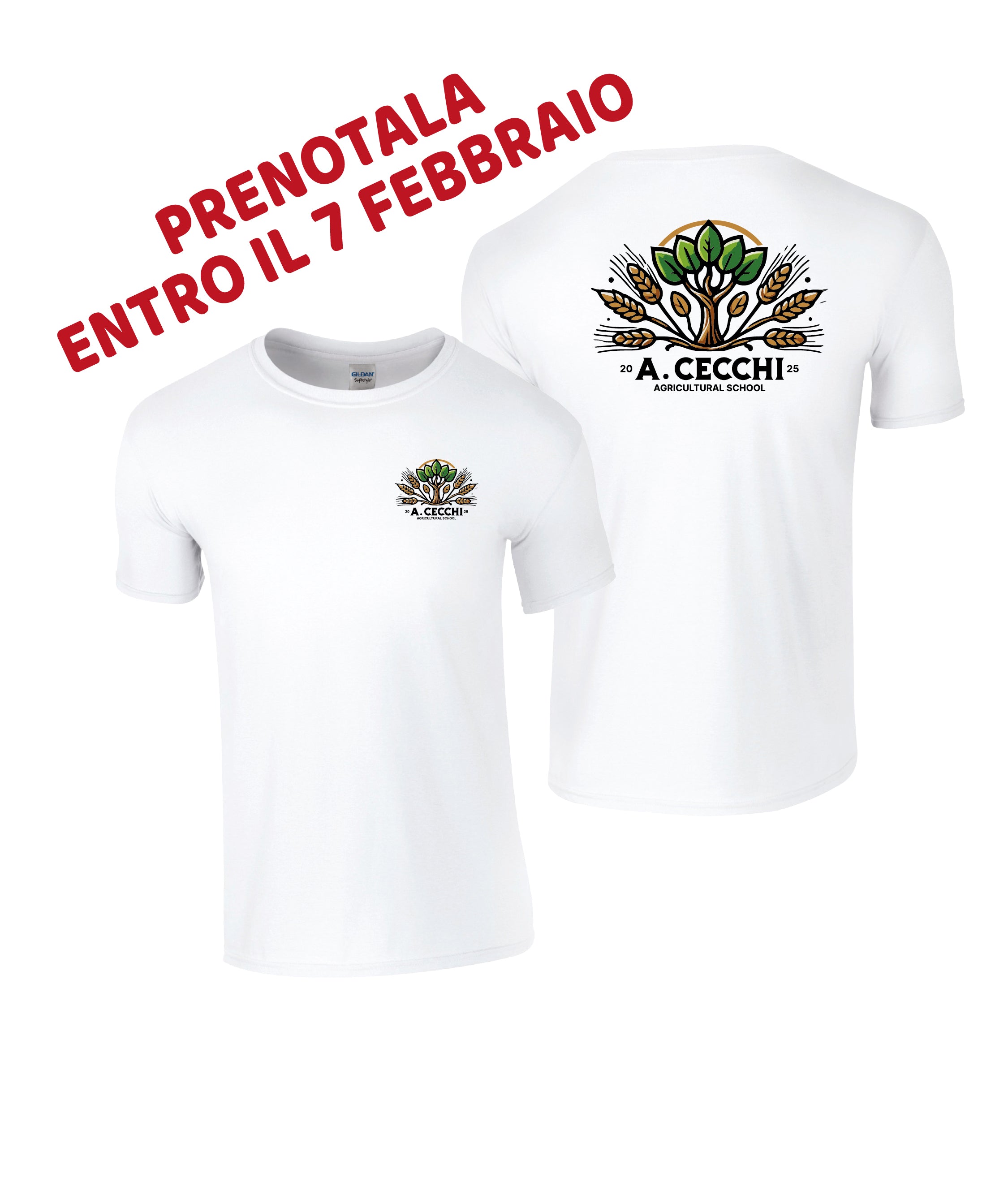 LIMITED EDITION 2025 - T-shirt bianca "CECCHI AGRICOLTURA"